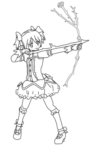 Madoka Kaname Coloring Page